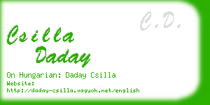 csilla daday business card